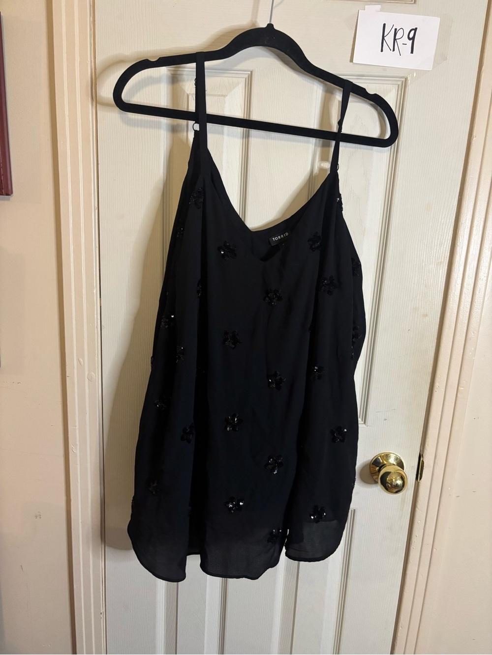 torrid Black Beaded Spaghetti Strap Cami